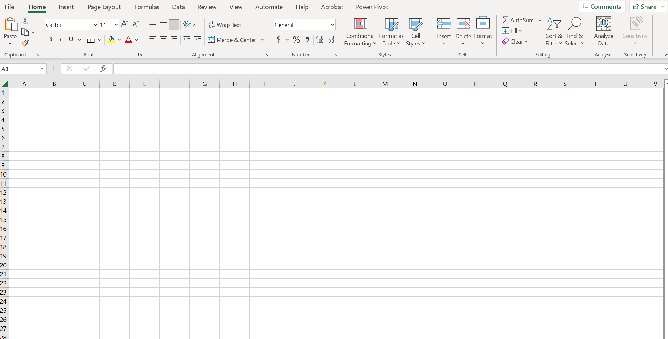 Microsoft Excel Screenshot