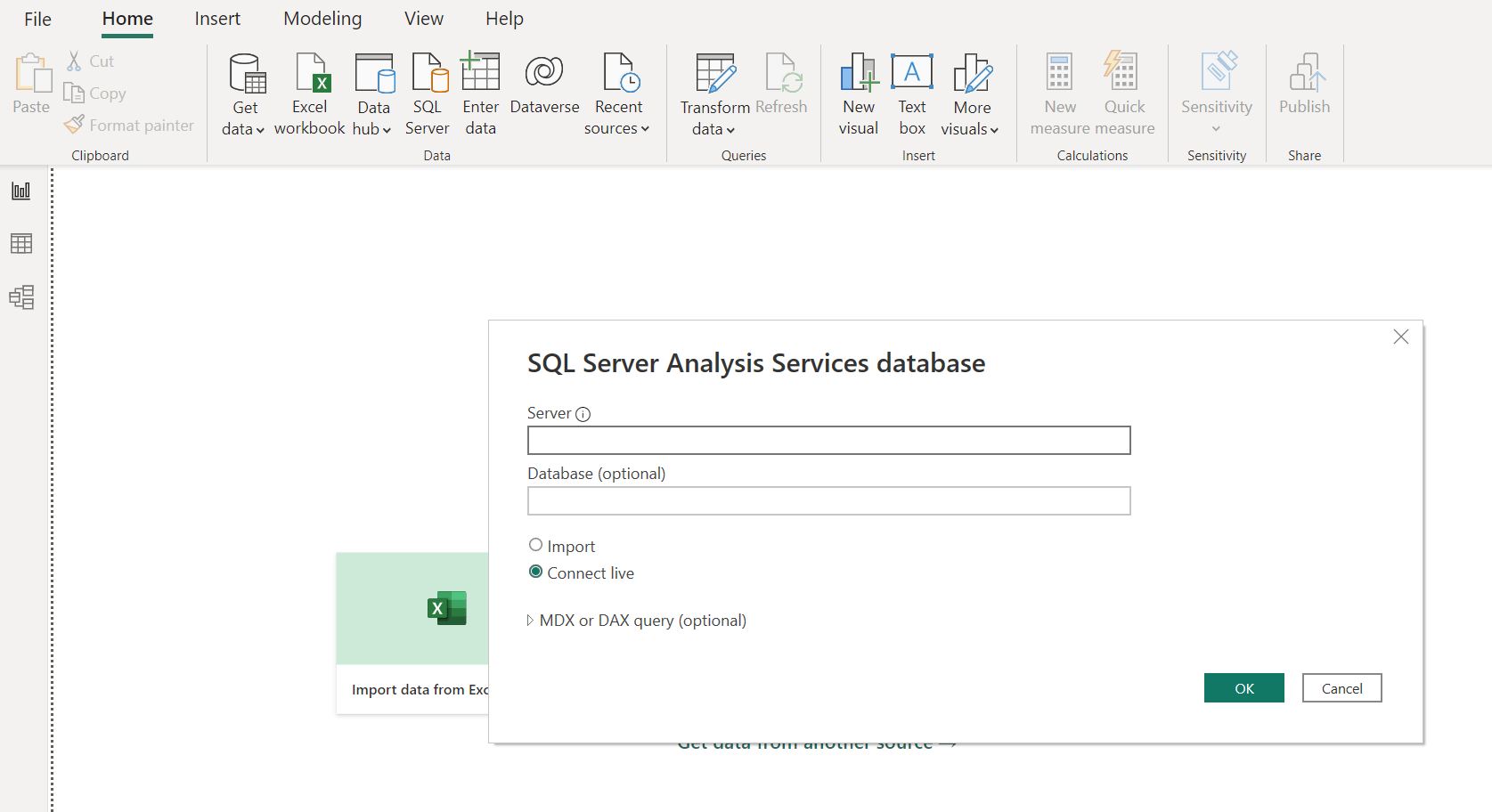 SQL Server in Microsoft Excel