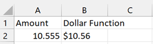 Format a value as currency in Excel