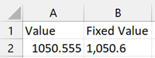 Fixed Text Function Example in Excel