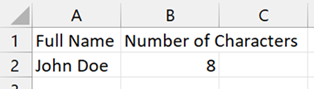 Count characters in a text string in Excel