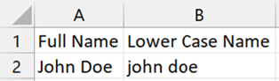 Convert uppercase to lowercase letters in Excel
