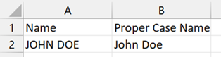 Convert text into a proper case in Excel