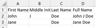 Textjoin Example in Excel