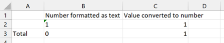 Convert Values Formatted as Text in Excel