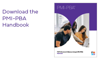 Download the PMI-PBA certification handbook